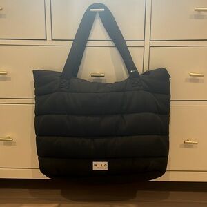 NWT Wilo the Label - Panel Quilted Tote Bag (Black)